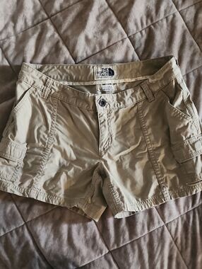 The North Face Women's Tan Cargo Shorts with Utility Pockets